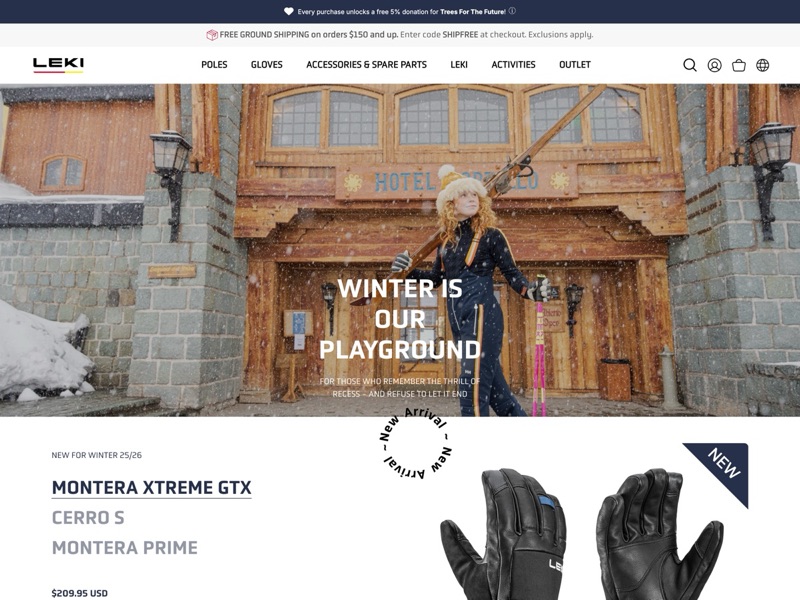 LEKI USA website screenshot